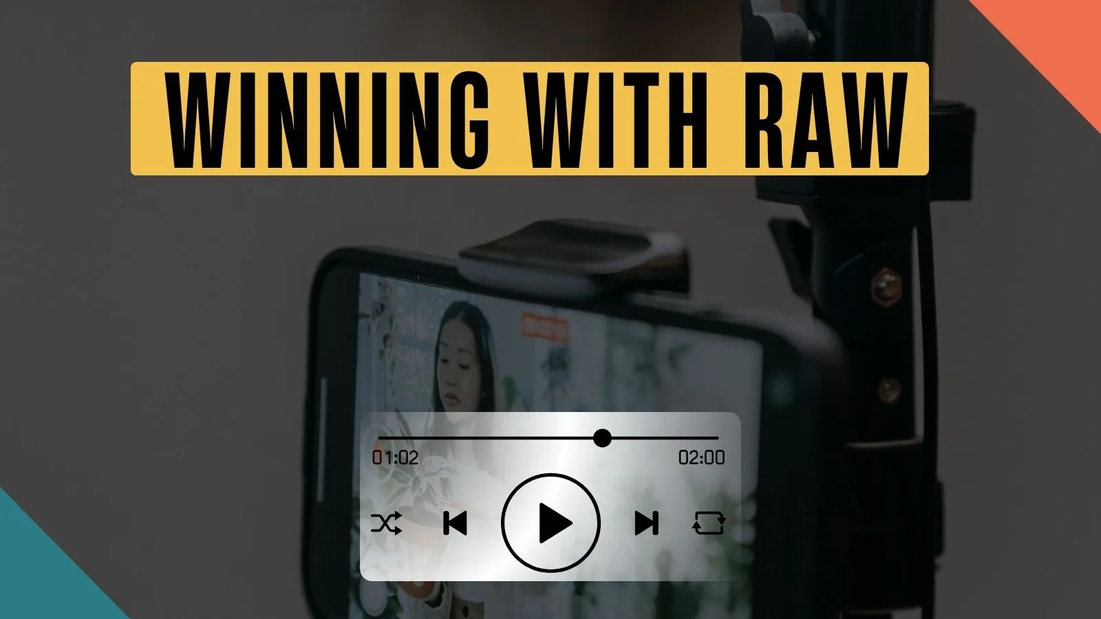 A cell phone on a tripod recording raw footage