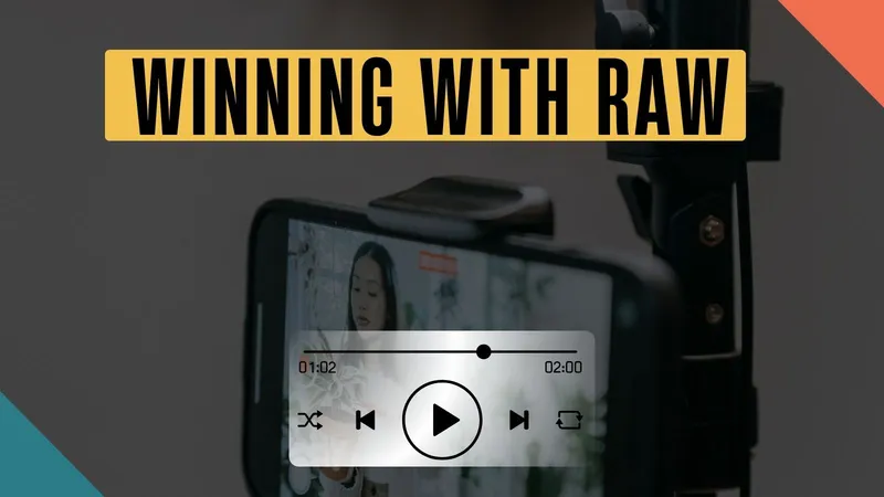 A cell phone on a tripod recording raw footage